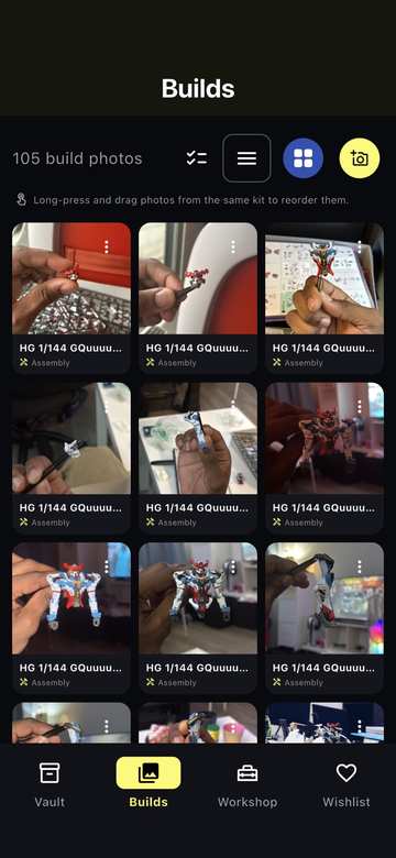 SprueVault Builds photo grid