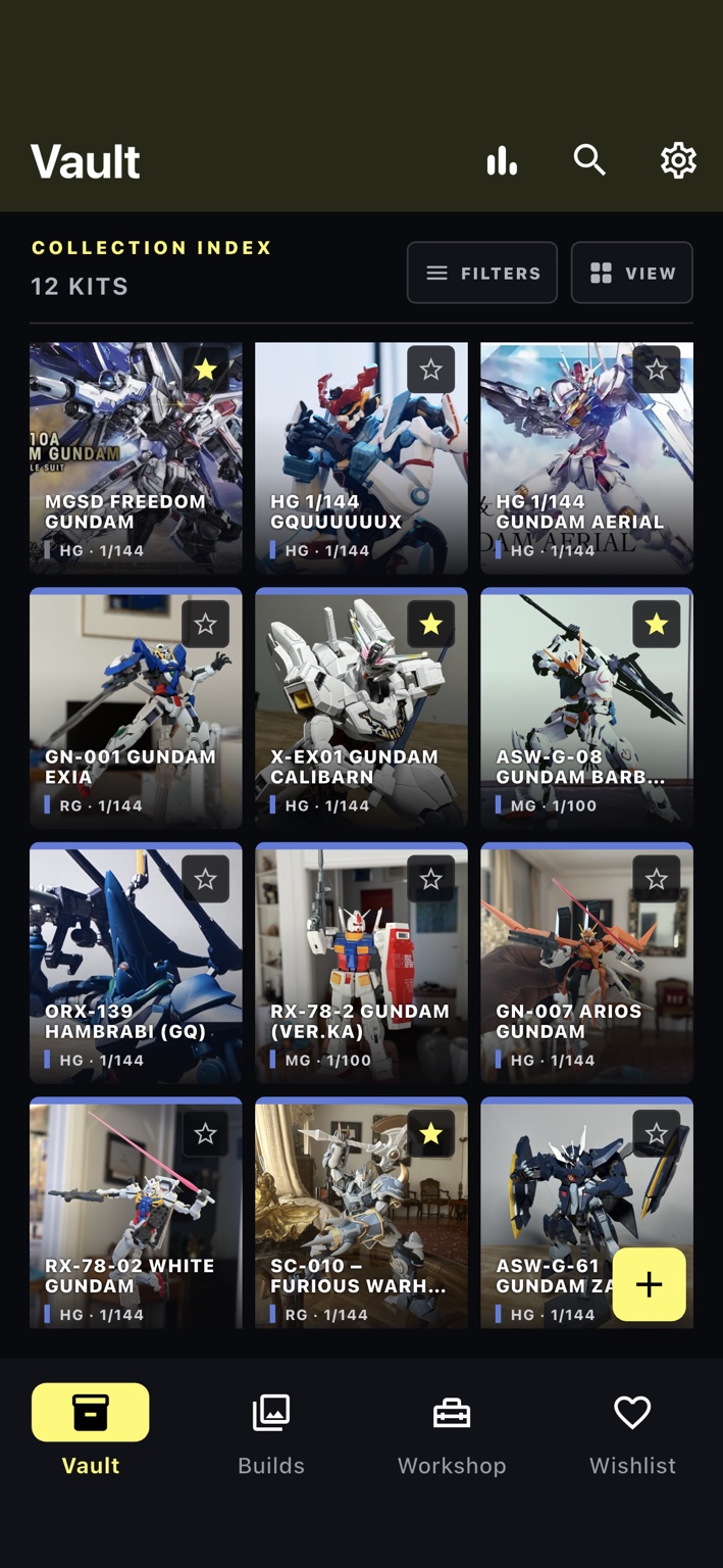 SprueVault Vault grid view